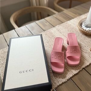 Gucci Pink Women's Mules